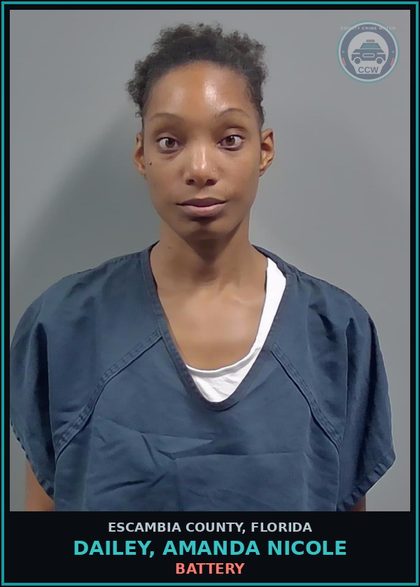 CCW arrest card for DAILEY, AMANDA NICOLE in Escambia County: BURGL