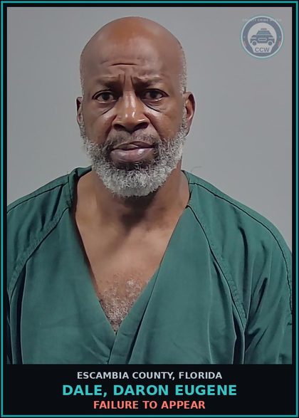 CCW arrest card for DALE, DARON EUGENE in Escambia County: FAILURE TO APPEAR