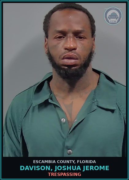 CCW arrest card for DAVISON, JOSHUA JEROME in Escambia County: LARC