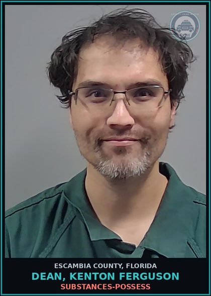 CCW arrest card for DEAN, KENTON FERGUSON in Escambia County: DRUGS-POSSESS