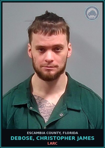 CCW arrest card for DEBOSE, CHRISTOPHER JAMES in Escambia County: LARC
