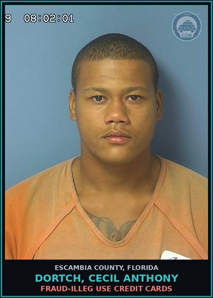 CCW arrest card for DORTCH, CECIL ANTHONY in Escambia County: LARC