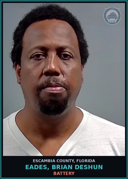 CCW arrest card for EADES, BRIAN DESHUN in Escambia County: FRAUD-IMPERSON