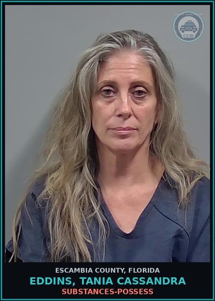 CCW arrest card for EDDINS, TANIA CASSANDRA in Escambia County: DRUGS-POSSESS