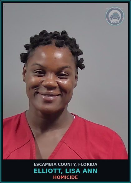 CCW arrest card for ELLIOTT, LISA ANN in Escambia County: HOMICIDE