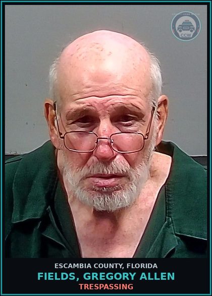 CCW arrest card for FIELDS, GREGORY ALLEN in Escambia County: TRESPASSING