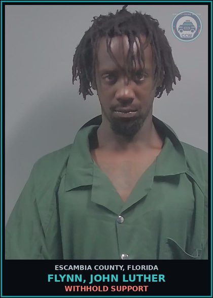 CCW arrest card for FLYNN, JOHN LUTHER in Escambia County: WITHHOLD SUPPORT