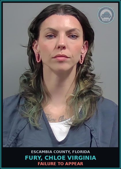 CCW arrest card for FURY, CHLOE VIRGINIA in Escambia County: FAILURE TO APPEAR