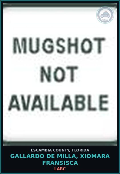CCW arrest card for GALLARDO DE MILLA, XIOMARA FRANSISCA in Escambia County: LARC