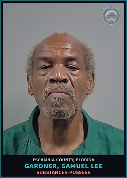 CCW arrest card for GARDNER, SAMUEL LEE in Escambia County: DRUGS-POSSESS