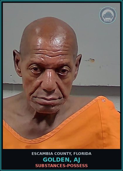 CCW arrest card for GOLDEN, AJ in Escambia County: DRUGS-POSSESS
