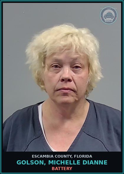 CCW arrest card for GOLSON, MICHELLE DIANNE in Escambia County: BATTERY