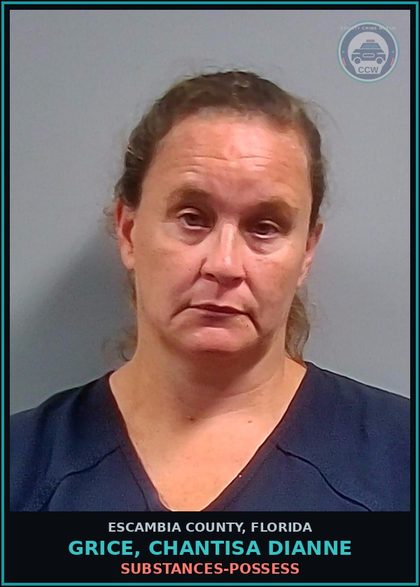CCW arrest card for GRICE, CHANTISA DIANNE in Escambia County: DRUGS-POSSESS