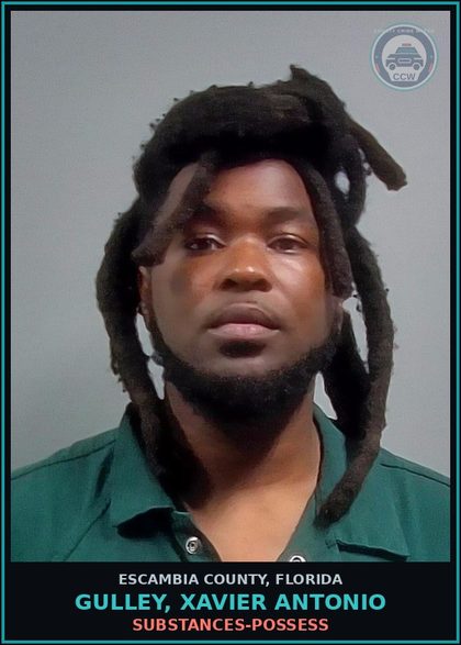 CCW arrest card for GULLEY, XAVIER ANTONIO in Escambia County: DRUGS-POSSESS