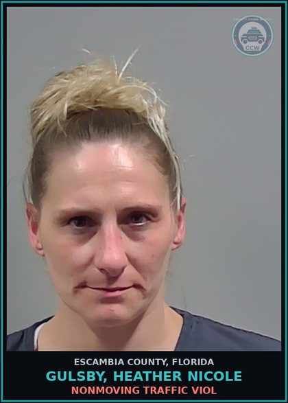 CCW arrest card for GULSBY, HEATHER NICOLE in Escambia County: NONMOVING TRAFFIC VIOL