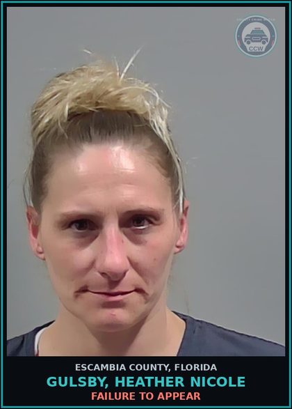 CCW arrest card for GULSBY, HEATHER NICOLE in Escambia County: FAILURE TO APPEAR