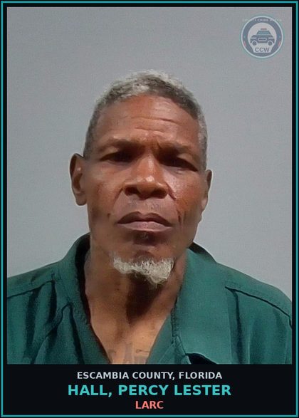 CCW arrest card for HALL, PERCY LESTER in Escambia County: LARC