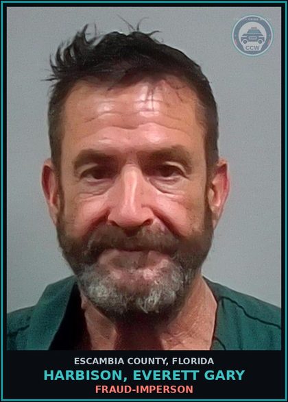 CCW arrest card for HARBISON, EVERETT GARY in Escambia County: PROB VIOLATION