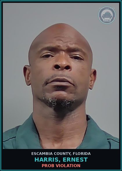 CCW arrest card for HARRIS, ERNEST in Escambia County: PROB VIOLATION