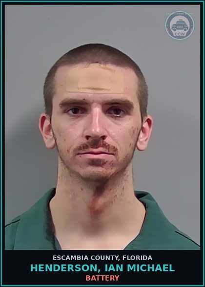 CCW arrest card for HENDERSON, IAN MICHAEL in Escambia County: BATTERY