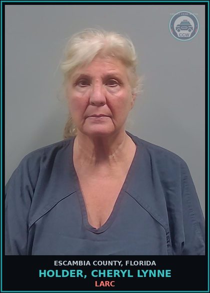 CCW arrest card for HOLDER, CHERYL LYNNE in Escambia County: LARC