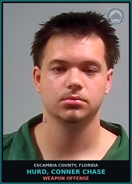 CCW arrest card for HURD, CONNER CHASE in Escambia County: DRUGS-POSSESS