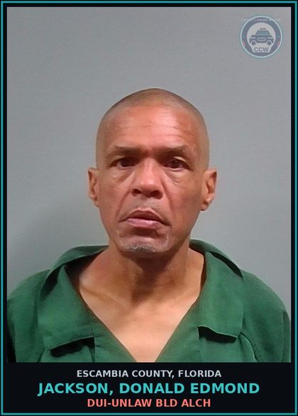 CCW arrest card for JACKSON, DONALD EDMOND in Escambia County: CONTEMPT OF COURT