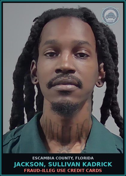 CCW arrest card for JACKSON, SULLIVAN KADRICK in Escambia County: LARC