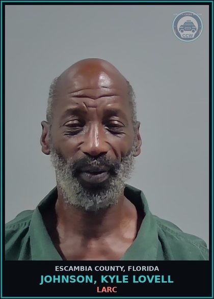 CCW arrest card for JOHNSON, KYLE LOVELL in Escambia County: LARC