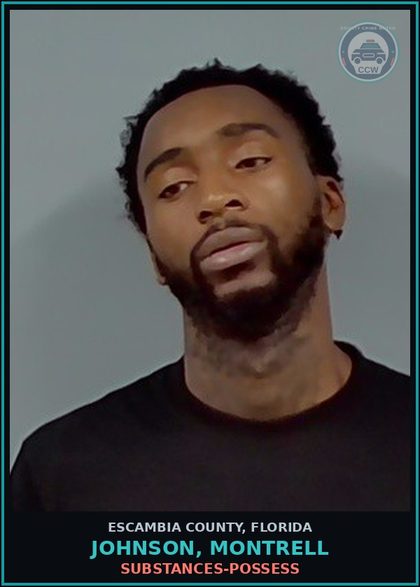 CCW arrest card for JOHNSON, MONTRELL in Escambia County: DRUGS-POSSESS