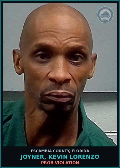 CCW arrest card for JOYNER, KEVIN LORENZO in Escambia County: PROB VIOLATION