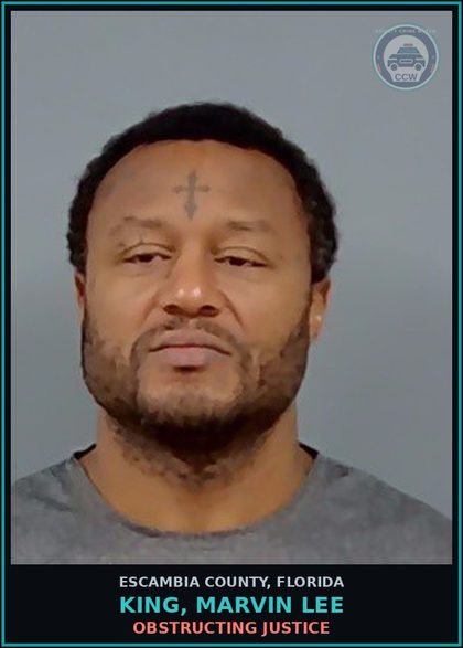 CCW arrest card for KING, MARVIN LEE in Escambia County: OBSTRUCTING JUSTICE