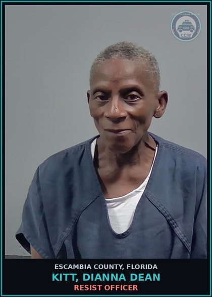 CCW arrest card for KITT, DIANNA DEAN in Escambia County: RESIST OFFICER