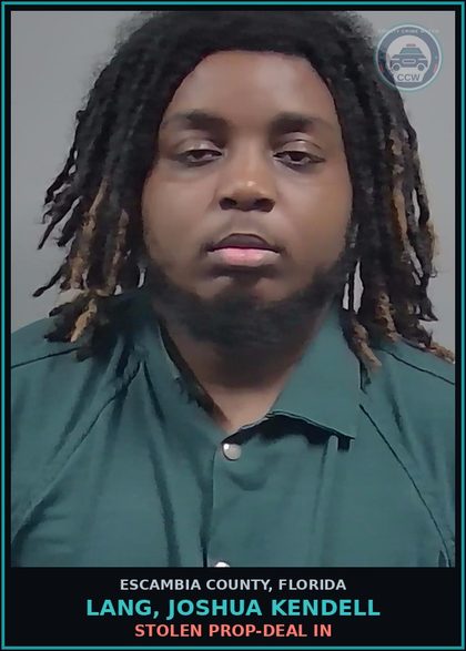 CCW arrest card for LANG, JOSHUA KENDELL in Escambia County: STOLEN PROP-DEAL IN