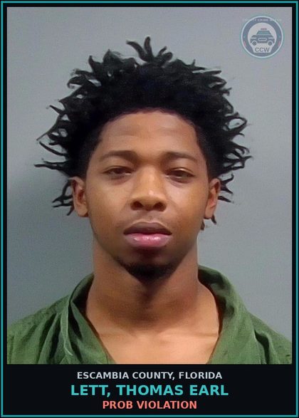 CCW arrest card for LETT, THOMAS EARL in Escambia County: PROB VIOLATION