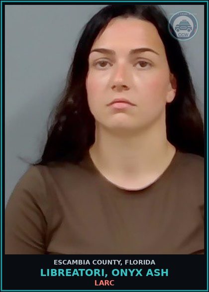 CCW arrest card for LIBREATORI, ONYX ASH in Escambia County: LARC