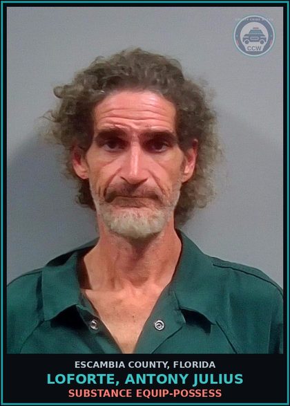 CCW arrest card for LOFORTE, ANTONY JULIUS in Escambia County: DRUG EQUIP-POSSESS