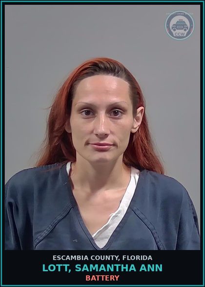 CCW arrest card for LOTT, SAMANTHA ANN in Escambia County: BATTERY