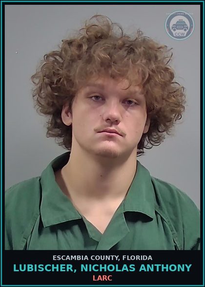 CCW arrest card for LUBISCHER, NICHOLAS ANTHONY in Escambia County: LARC