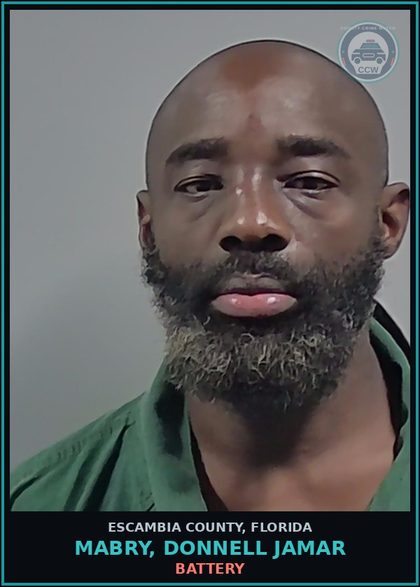 CCW arrest card for MABRY, DONNELL JAMAR in Escambia County: PASS COUNTERFEITED