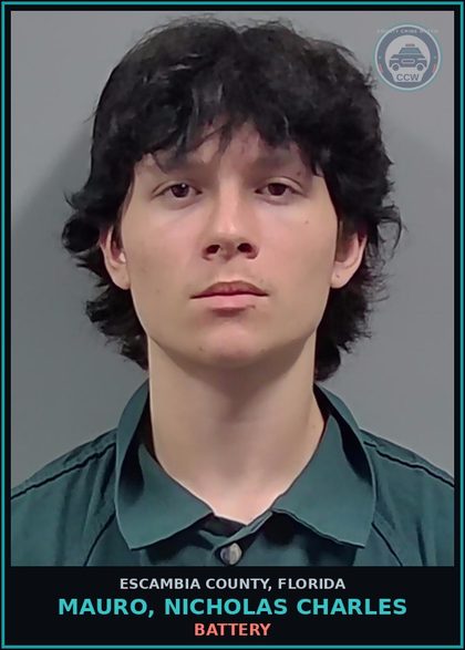 CCW arrest card for MAURO, NICHOLAS CHARLES in Escambia County: BATTERY