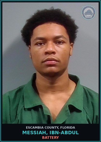 CCW arrest card for MESSIAH, IBN-ABDUL in Escambia County: BATTERY