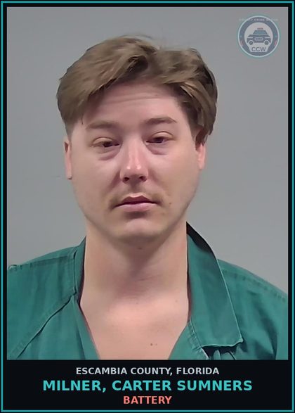 CCW arrest card for MILNER, CARTER SUMNERS in Escambia County: BATTERY