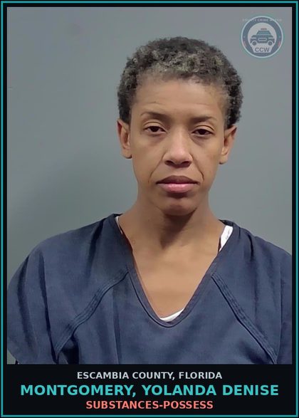 CCW arrest card for MONTGOMERY, YOLANDA DENISE in Escambia County: DRUGS-POSSESS