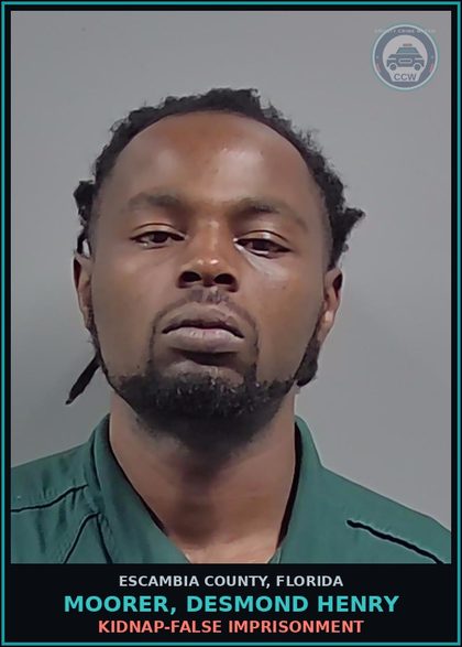 CCW arrest card for MOORER, DESMOND HENRY in Escambia County: BATTERY