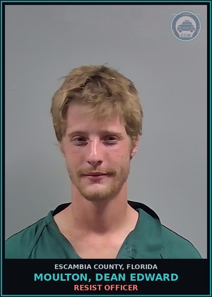 CCW arrest card for MOULTON, DEAN EDWARD in Escambia County: CITY ORDINANCE