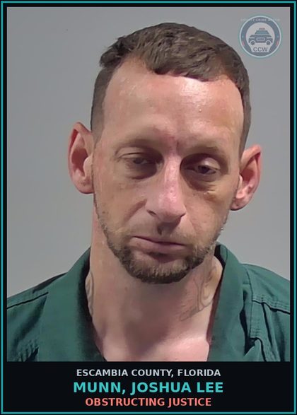 CCW arrest card for MUNN, JOSHUA LEE in Escambia County: FAILURE TO APPEAR