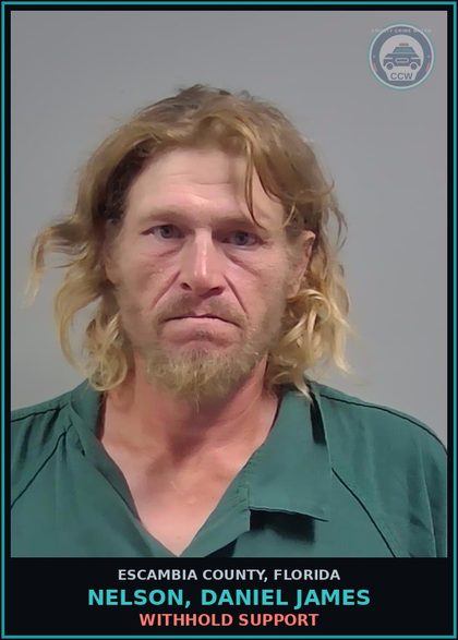 CCW arrest card for NELSON, DANIEL JAMES in Escambia County: WITHHOLD SUPPORT