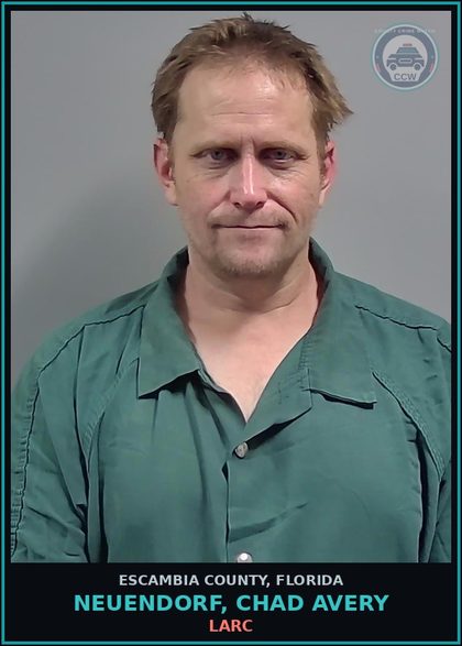 CCW arrest card for NEUENDORF, CHAD AVERY in Escambia County: LARC