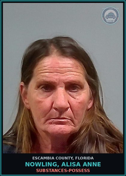 CCW arrest card for NOWLING, ALISA ANNE in Escambia County: DRUGS-POSSESS